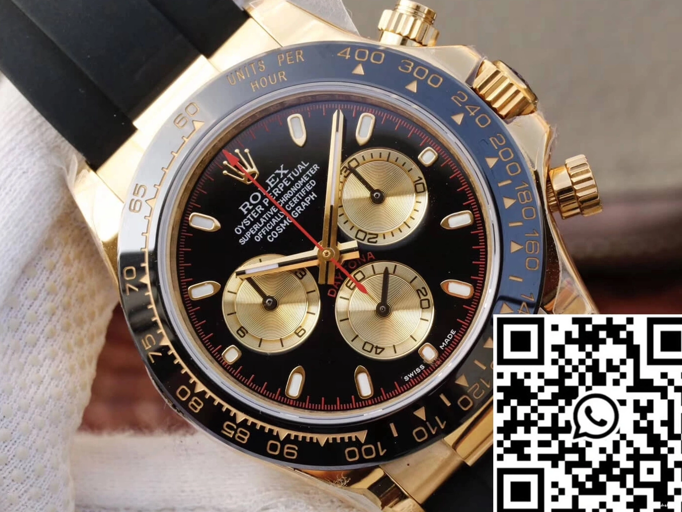 Black Daytona Rolex M116518ln-0047 Factory JH Cosmograph Dial 1112